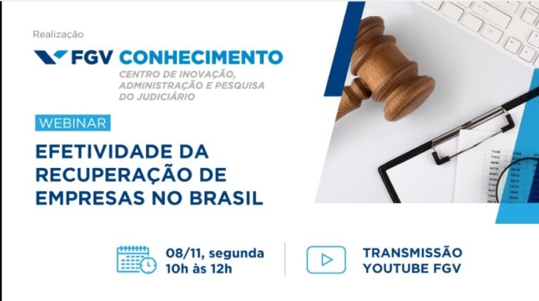 AMB e FGV promovem webinar com o tema “Efetividade da recuperação de empresas no Brasil”