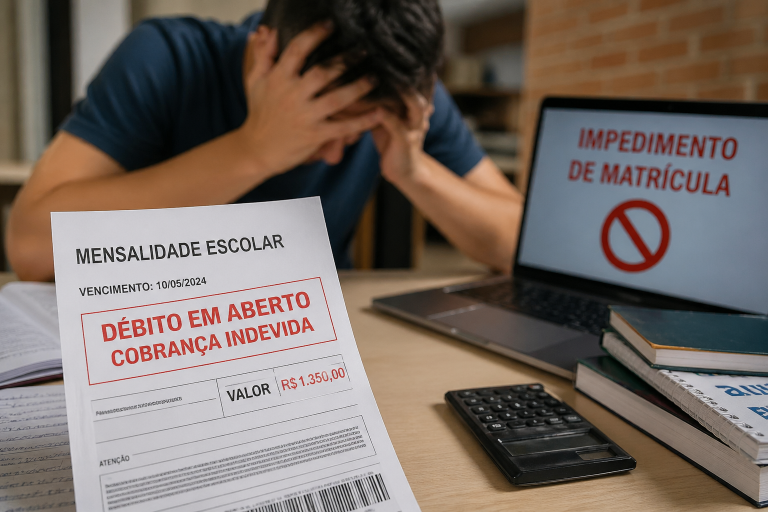 Faculdade deve indenizar estudante por impedir matrícula após cobrança indevida