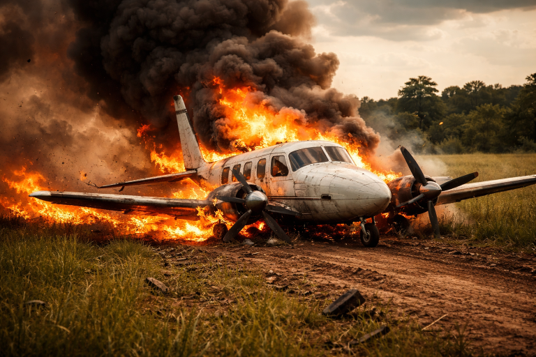 Fuga, pouso forçado e incêndio do avião afastam versão de piloto sobre desconhecimento da droga