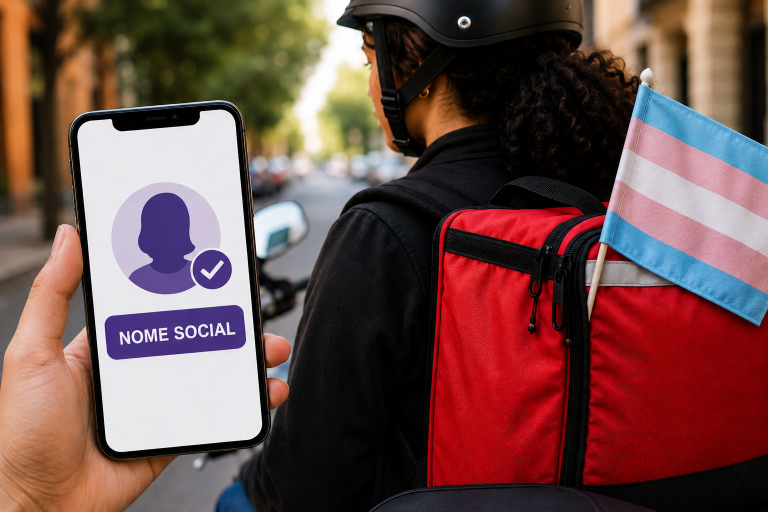 Plataforma de delivery deve retificar nome de mulher trans e indenizá-la