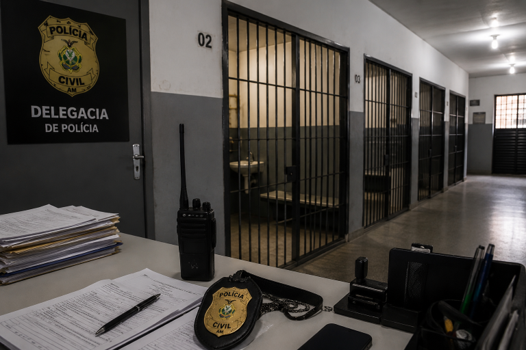 TJAM reconhece desvio de função e manda indenizar delegado por administrar presos em delegacia