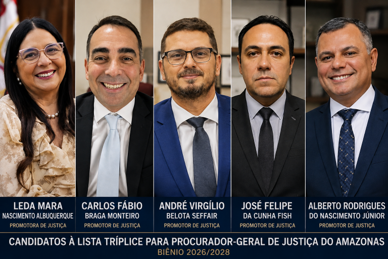 Cinco disputam lista que dará a Roberto Cidade escolha do próximo chefe do MP do Amazonas